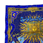 Hermes Carre 90 Carpe Diem Enjoy Your Day Silk Scarf Shawl Blue Multicolor — view 6