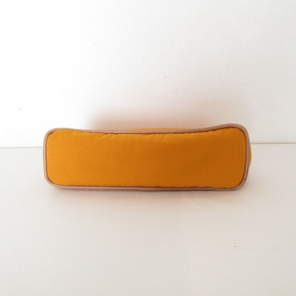 Hermes Bolide Pouch MM Cotton Canvas Cosmetic Yellow — view 4