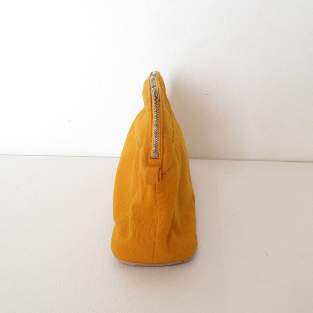 Hermes Bolide Pouch MM Cotton Canvas Cosmetic Yellow — view 3