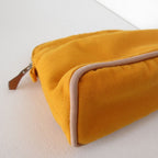 Hermes Bolide Pouch MM Cotton Canvas Cosmetic Yellow — view 5
