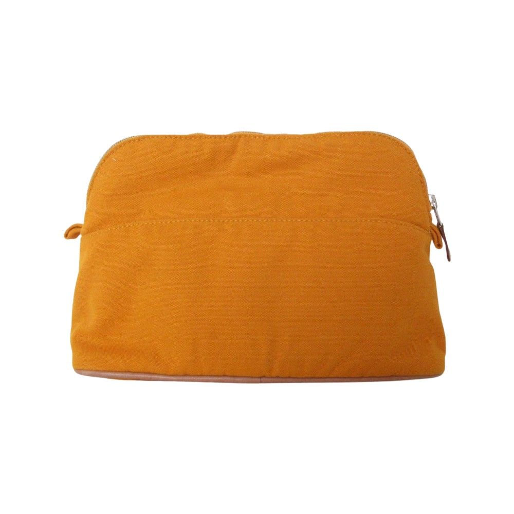 Hermes Bolide Pouch MM Cotton Canvas Cosmetic Yellow — view 2