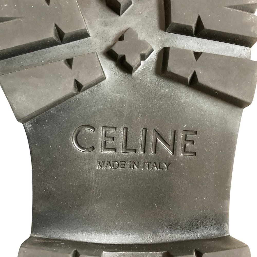 Celine Triomphe T Strap Loafer 37 Silver — view 9