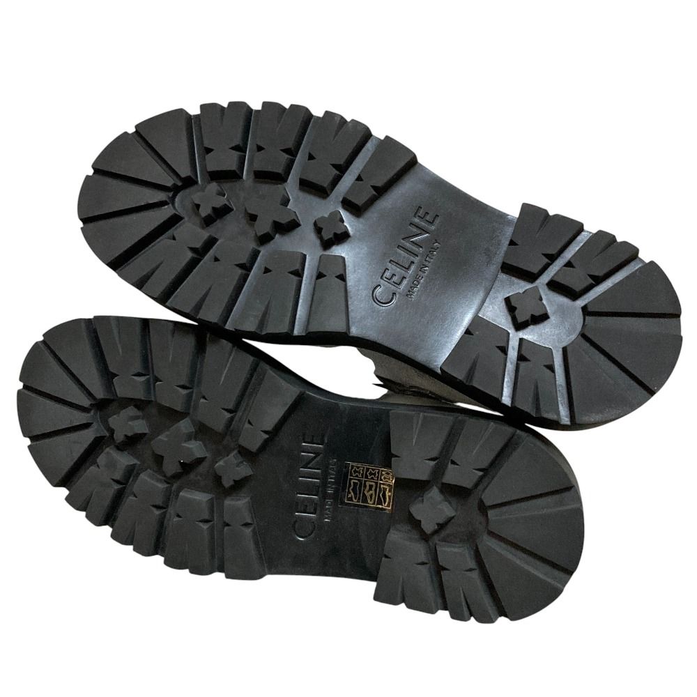 Celine Triomphe T Strap Loafer 37 Silver — view 7