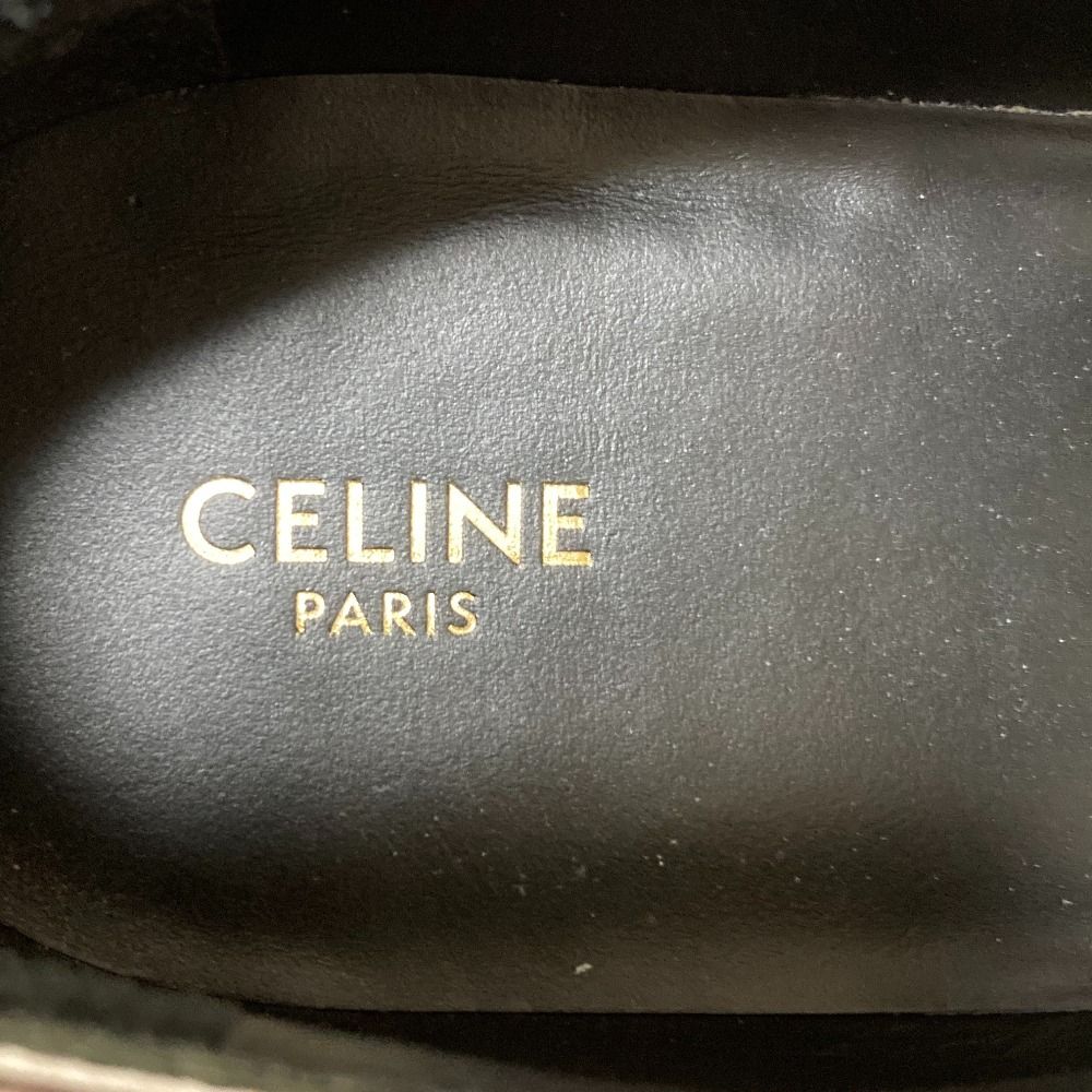 Celine Triomphe T Strap Loafer 37 Silver — view 8