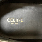 Celine Triomphe T Strap Loafer 37 Silver — view 8