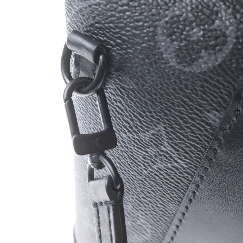 Louis Vuitton Envelope Pouch Monogram Eclipse Shoulder Bag Black — view 6