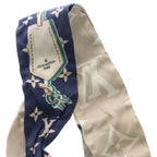 Louis Vuitton Monogram Bandeau BB Scarf Ultimate Blue Marine Silk — view 2