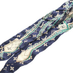 Louis Vuitton Monogram Bandeau BB Scarf Ultimate Blue Marine Silk — view 5