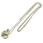 Chanel CC Logo Orb Ball Faux Pearl Necklace Pendant Chain Gold White — view 2