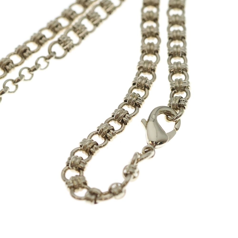 Chanel CC Logo Orb Ball Faux Pearl Necklace Pendant Chain Gold White — view 4