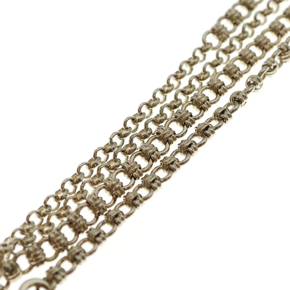 Chanel CC Logo Orb Ball Faux Pearl Necklace Pendant Chain Gold White — view 5