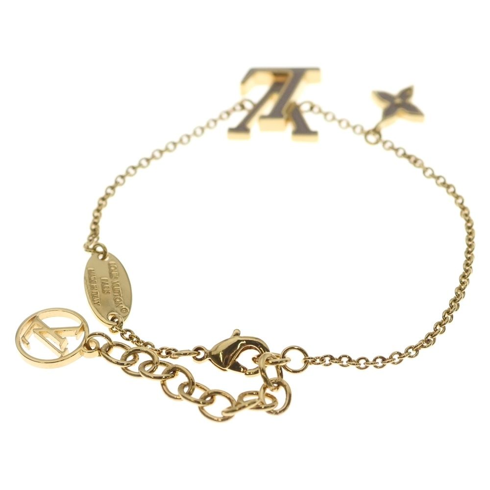 Louis Vuitton Bracelet LV Iconic Enamel Chain Gold Beige — view 2