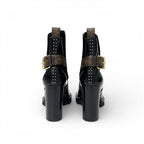 Louis Vuitton Star Trail Line Monogram Boots Short Shoes Leather Black Brown — view 5