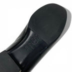 Chanel Flat Shoes Patent Black CC Logo Pearl Opera — view 8