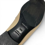 Hermes Royal Loafers Leather Shoes Beige Black White Hhardware Constance Fringe — view 8