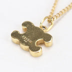 Celine Rhinestone Triomphe Necklace Metal — view 3