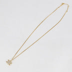 Celine Rhinestone Triomphe Necklace Metal — view 6