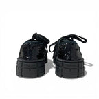 Prada Sneakers Shoes Sequins Black Logo Double Wheels — view 5