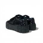 Prada Sneakers Shoes Sequins Black Logo Double Wheels — view 4