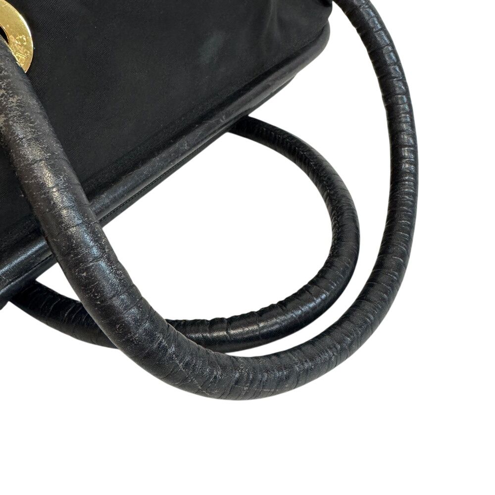 Celine Circle Logo Vintage Nylon Handbag Black — view 5