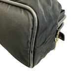 Celine Circle Logo Vintage Nylon Handbag Black — view 4