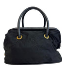 Celine Circle Logo Vintage Nylon Handbag Black — view 2