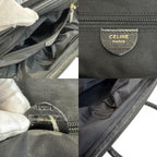 Celine Circle Logo Vintage Nylon Handbag Black — view 8