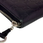 Gucci Zip Around Horsebit Guccissima Leather Wallet Black — view 4