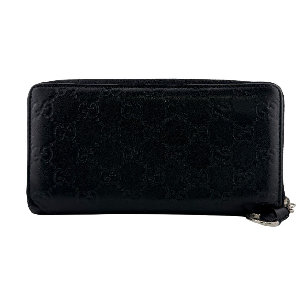 Gucci Zip Around Horsebit Guccissima Leather Wallet Black — view 2