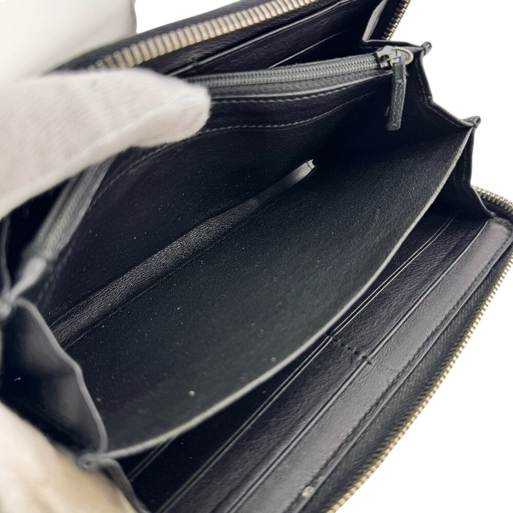 Gucci Zip Around Horsebit Guccissima Leather Wallet Black — view 7
