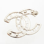 Chanel Pearl Rhinestone CC Logo Brooch Gold — view 2