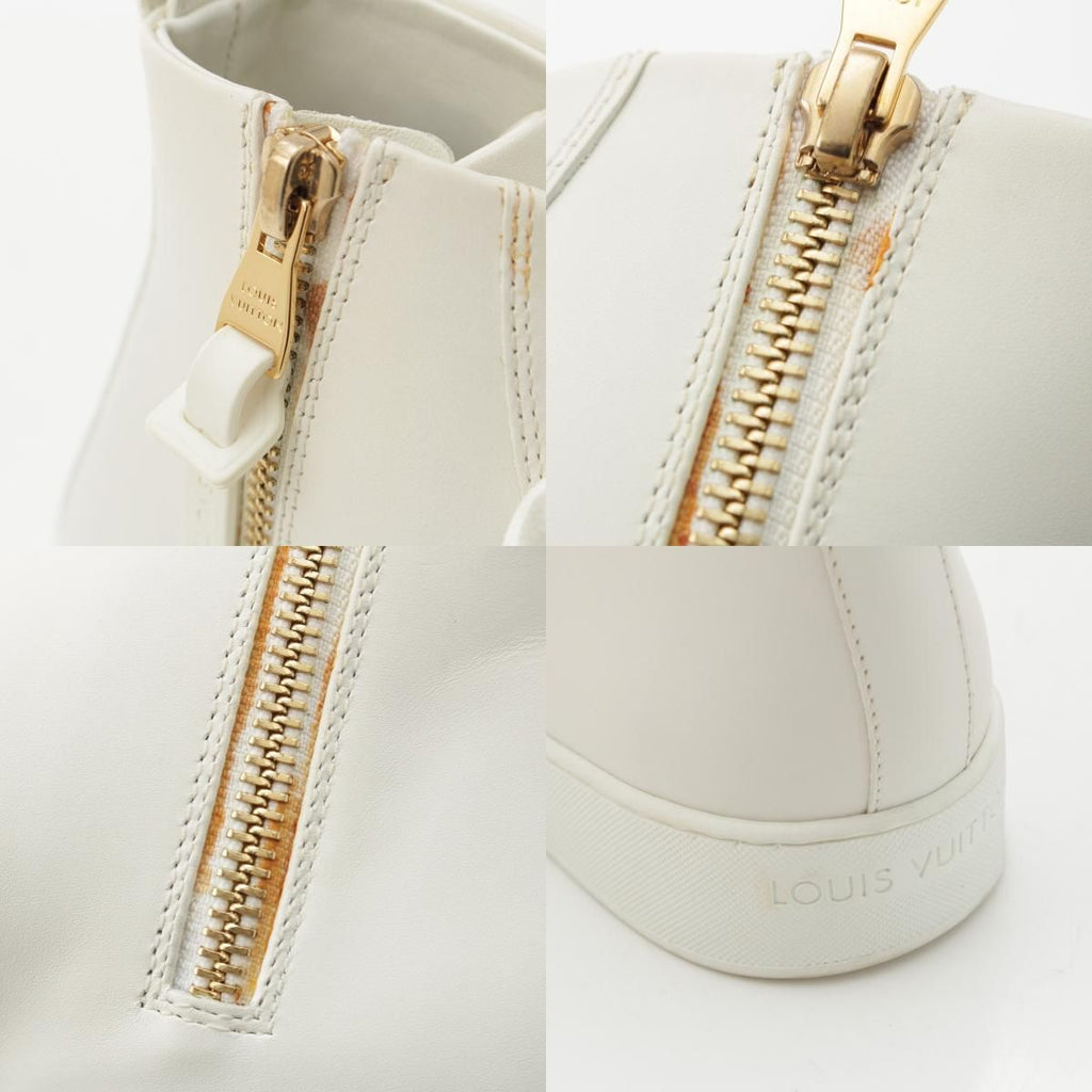 Louis Vuitton Stella Line Leather High Cut Sneakers Shoes White 37 — view 9