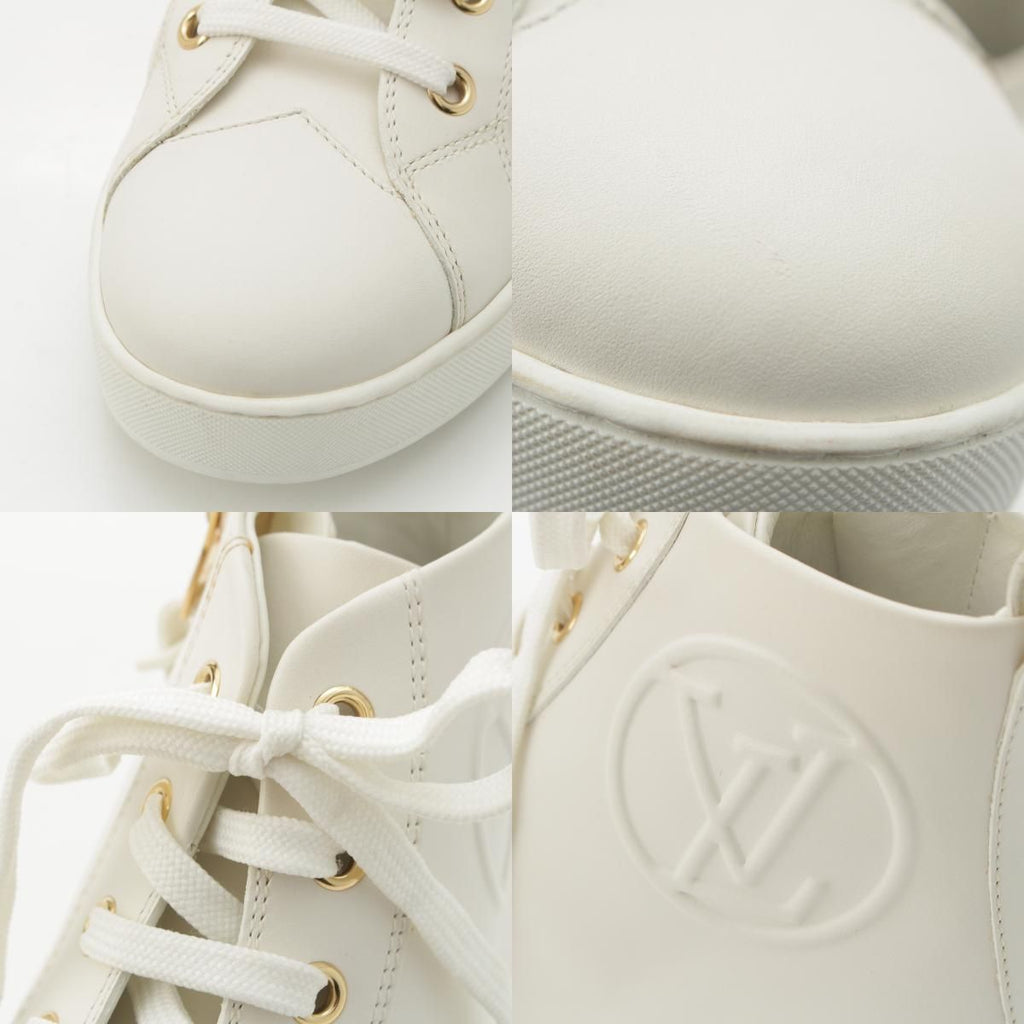 Louis Vuitton Stella Line Leather High Cut Sneakers Shoes White 37 — view 8