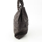 Bottega Veneta Leather Studded Handbag Black — view 3