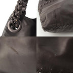 Bottega Veneta Leather Studded Handbag Black — view 9