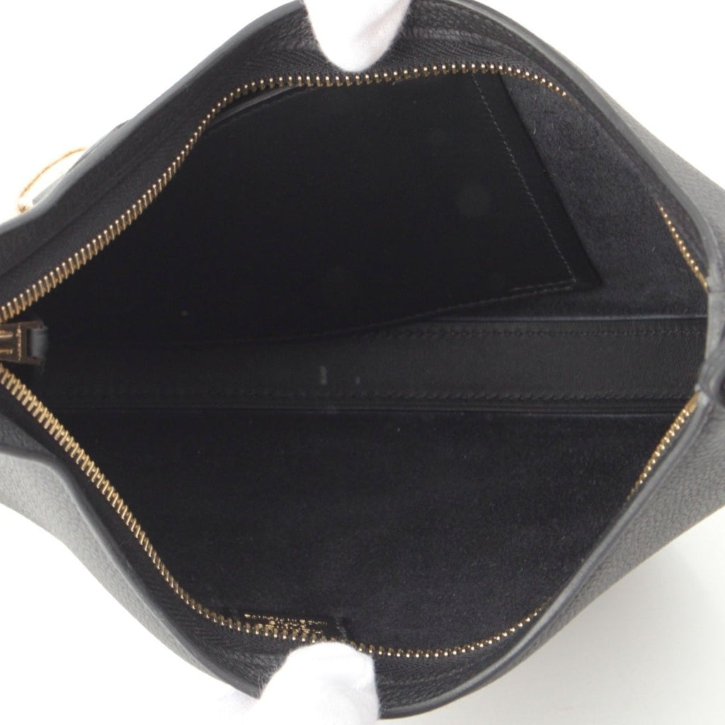 Hermes Petit Arson Togo Swift Gold Shoulder Bag Black — view 7