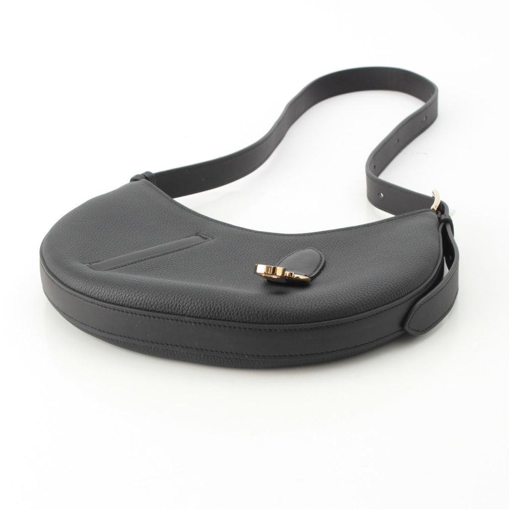 Hermes Petit Arson Togo Swift Gold Shoulder Bag Black — view 6