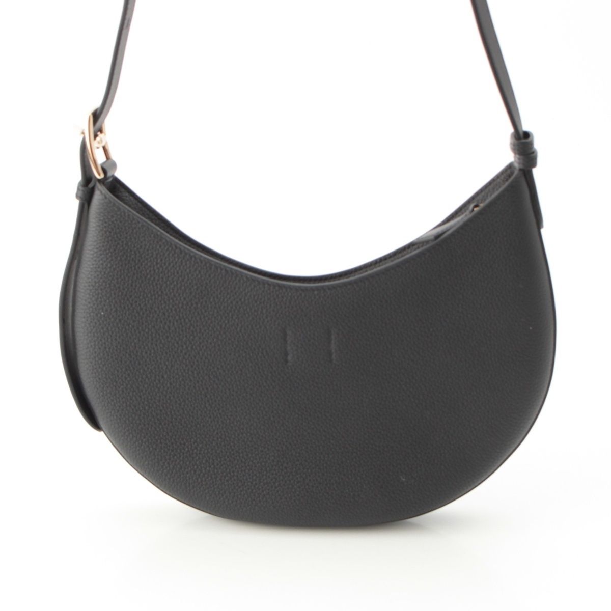 Hermes Petit Arson Togo Swift Gold Shoulder Bag Black — view 5