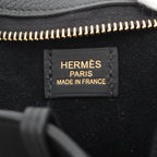 Hermes Petit Arson Togo Swift Gold Shoulder Bag Black — view 8