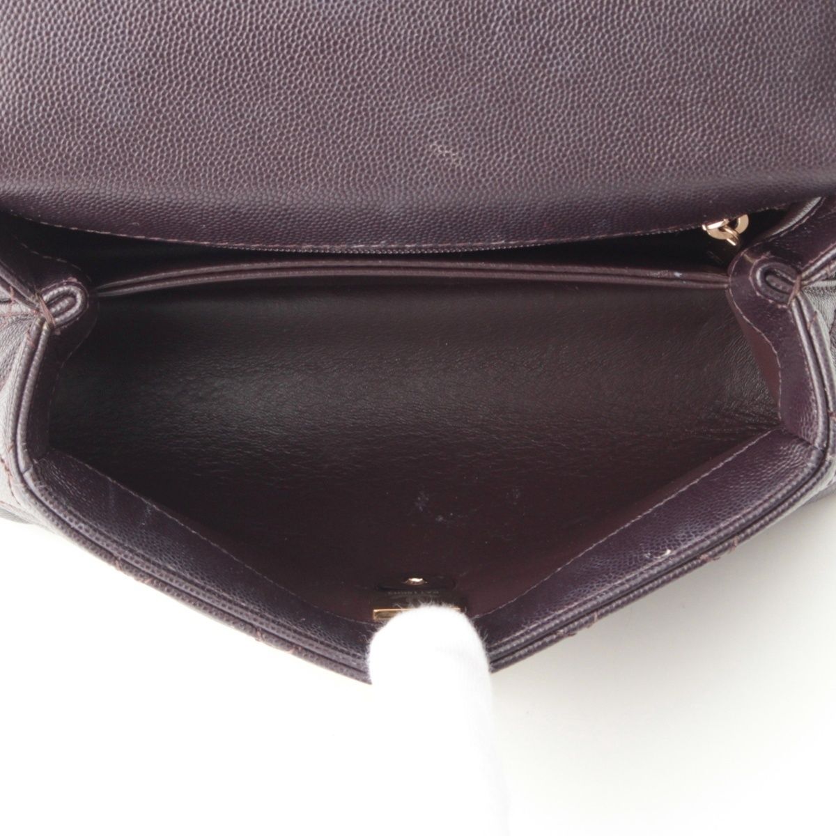 Chanel Coco Handle 24 XS Caviar Leather 2-Way Handbag Gold Brown — view 6