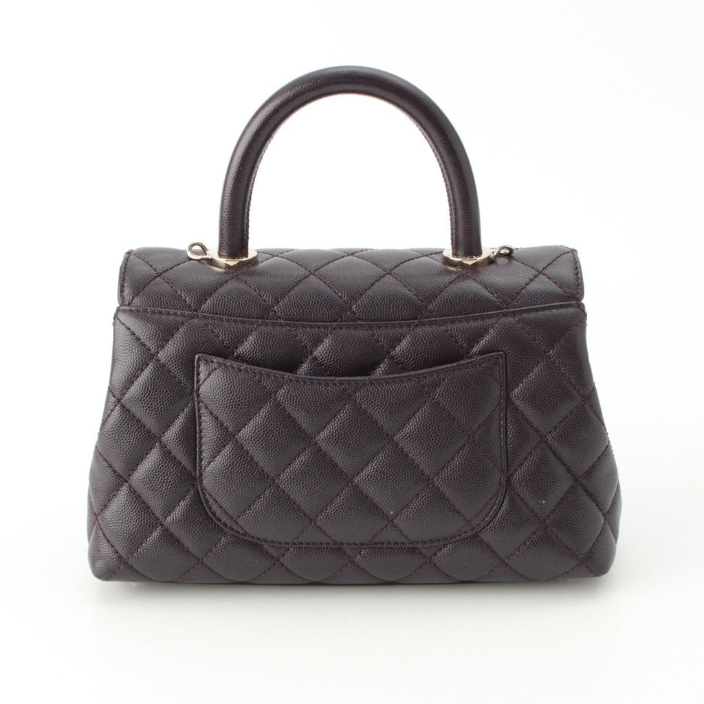 Chanel Coco Handle 24 XS Caviar Leather 2-Way Handbag Gold Brown — view 4