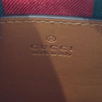 Gucci GG Emblem Small Faeaa 2-Way Shoulder Bag Leather Brown Gold — view 9