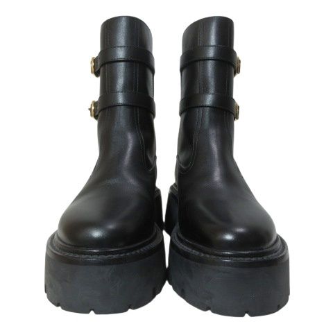 Celine Balki Buckle Diambout Platform Shoes 35 Black — view 6