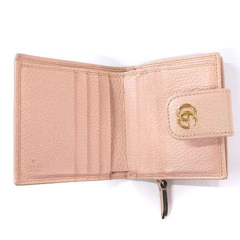 Gucci GG Marmont Leather Compact Wallet Bifold Pink — view 4