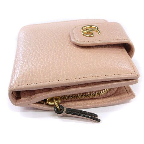 Gucci GG Marmont Leather Compact Wallet Bifold Pink — view 3