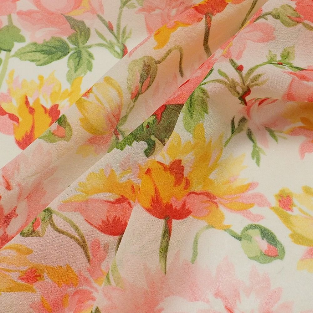 Dior Scarf Flower Silk Chiffon — view 5