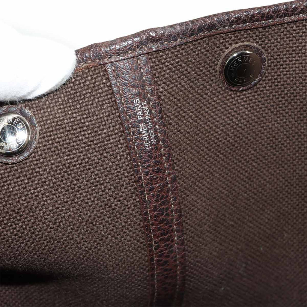 Hermes Garden Party PM Tote Towarso Ash Leather Brown Beige — view 7