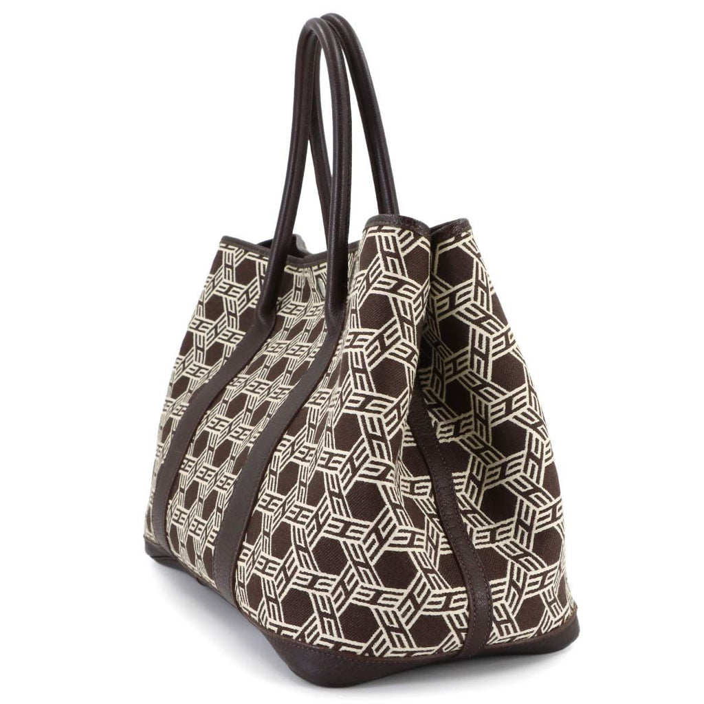 Hermes Garden Party PM Tote Towarso Ash Leather Brown Beige — view 3