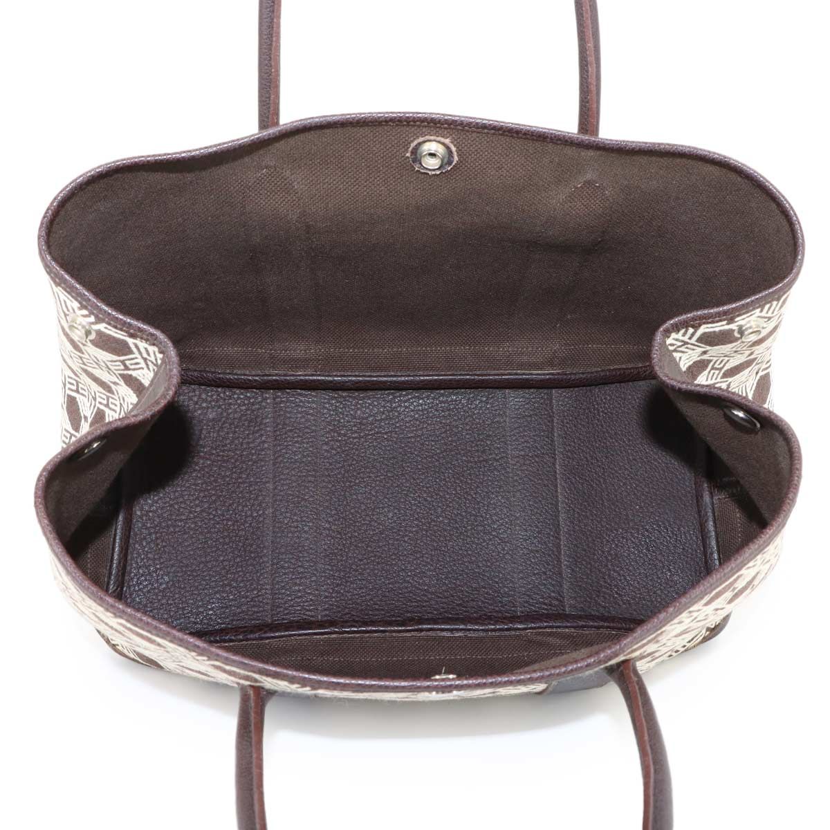 Hermes Garden Party PM Tote Towarso Ash Leather Brown Beige — view 6