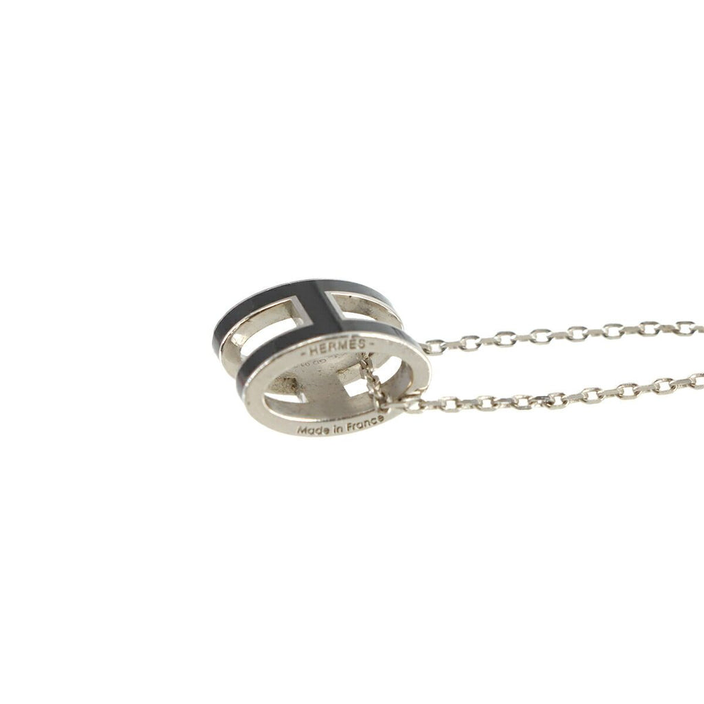 Hermes Pop Necklace Black Silver — view 3